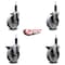 Service Caster 5'' Semi Steel Wheel Swivel 1'' Expanding Stem Caster Set 2 Brakes, 4PK SCC-EX20S515-SSR-2-PLB-2-1 - alternate 3